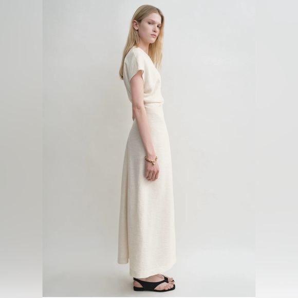 Toteme Women’s Slouch Waist Dress Size 36 Cream Colored - Picture 4 of 13